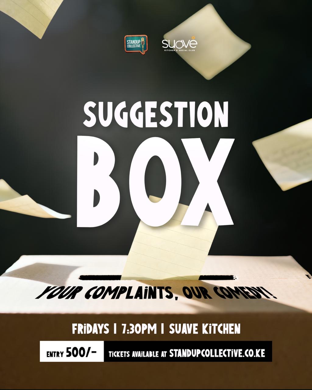WESTLANDS-SUGGESTION BOX 30TH JAN
