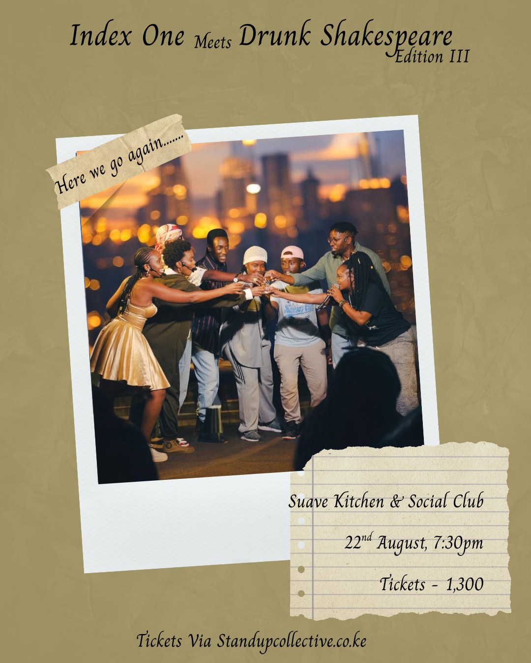 WESTLANDS: DRUNKEN SHAKESPEAR. - Aug 22