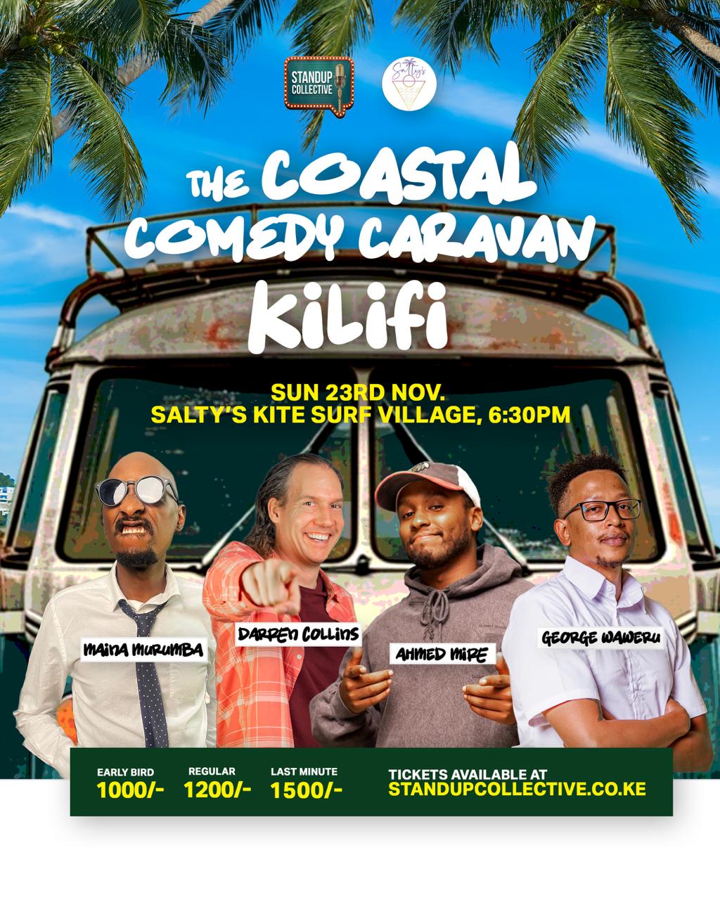 THE COASTAL COMEDY CARAVAN – Salty’s Kite Surf Village|Kilifi