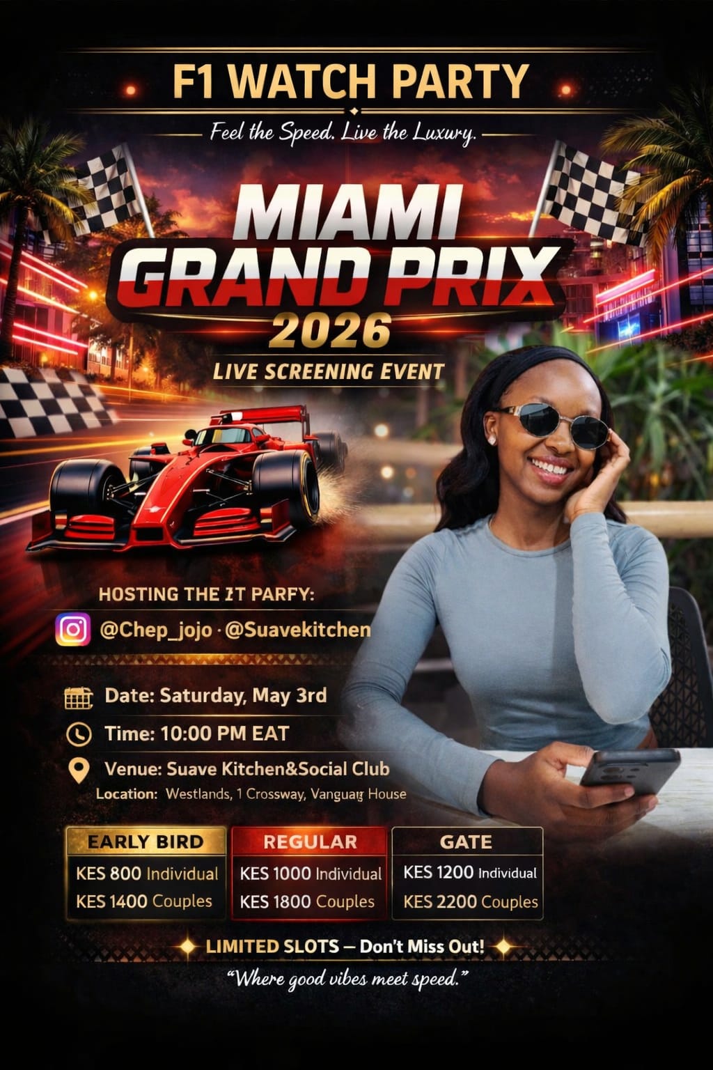 Fast Cars & Good Vibes F1 Miami GP Watch Party