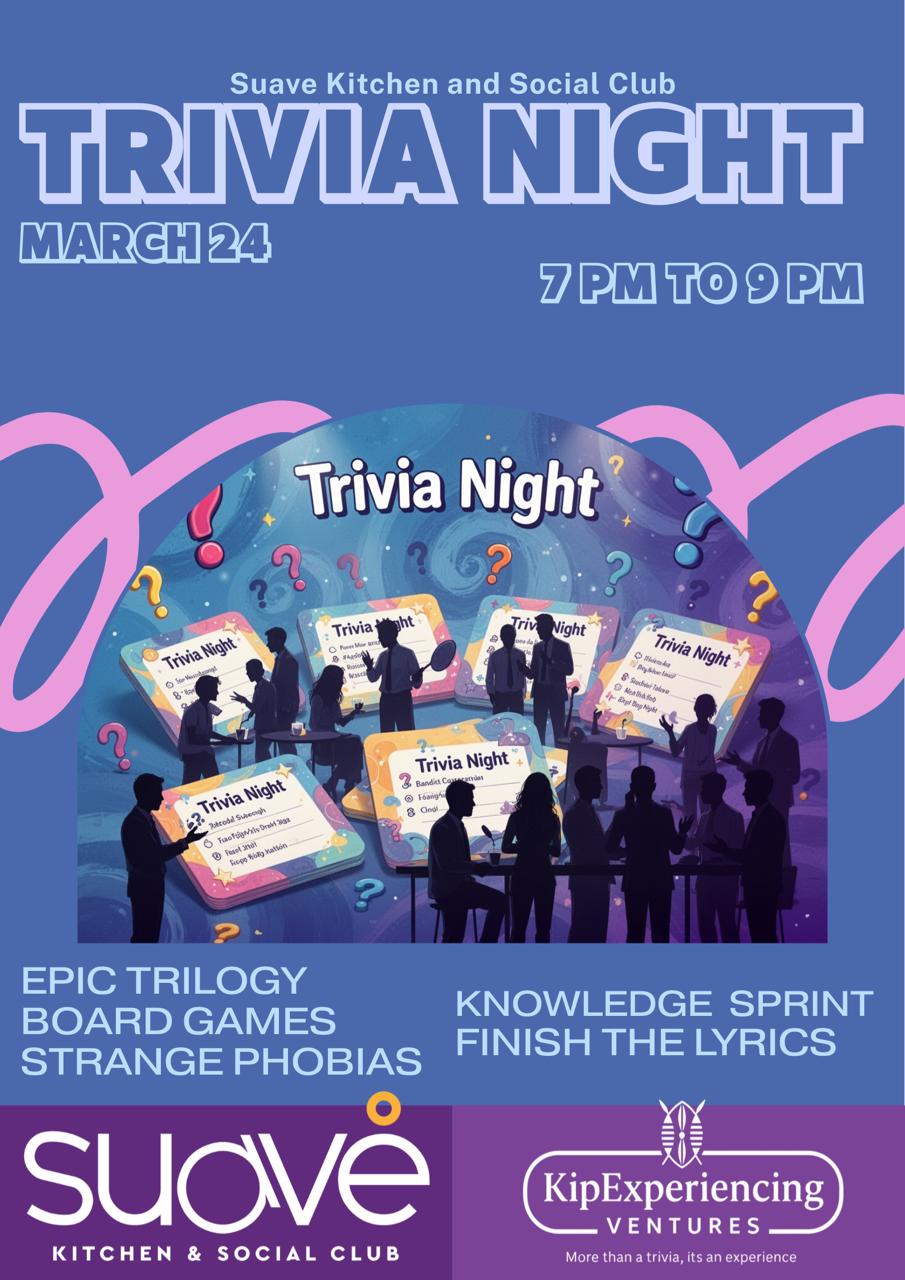 WESTLANDS : Trivia Night 24th March