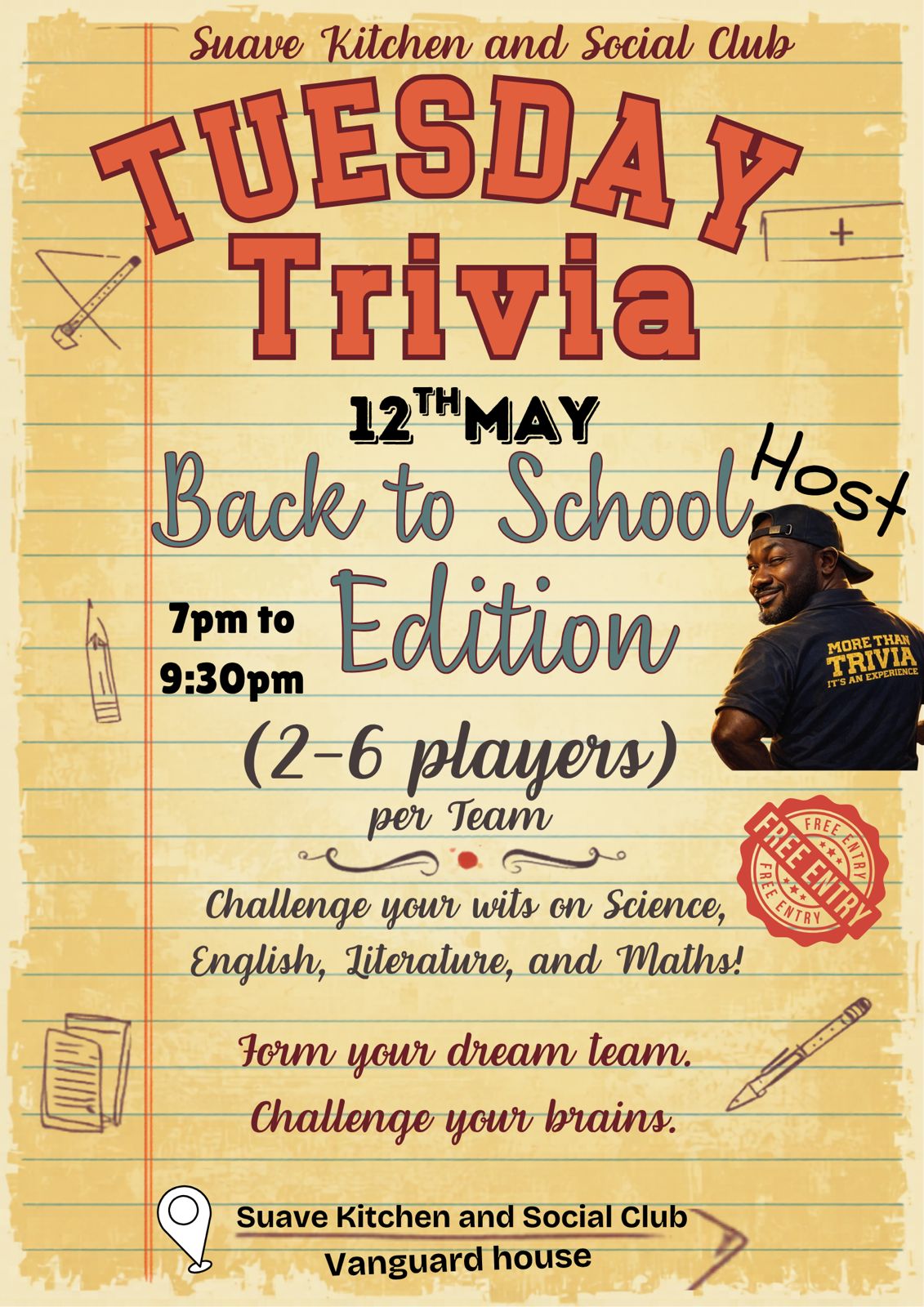 WESTLANDS : Trivia Night 12th May 