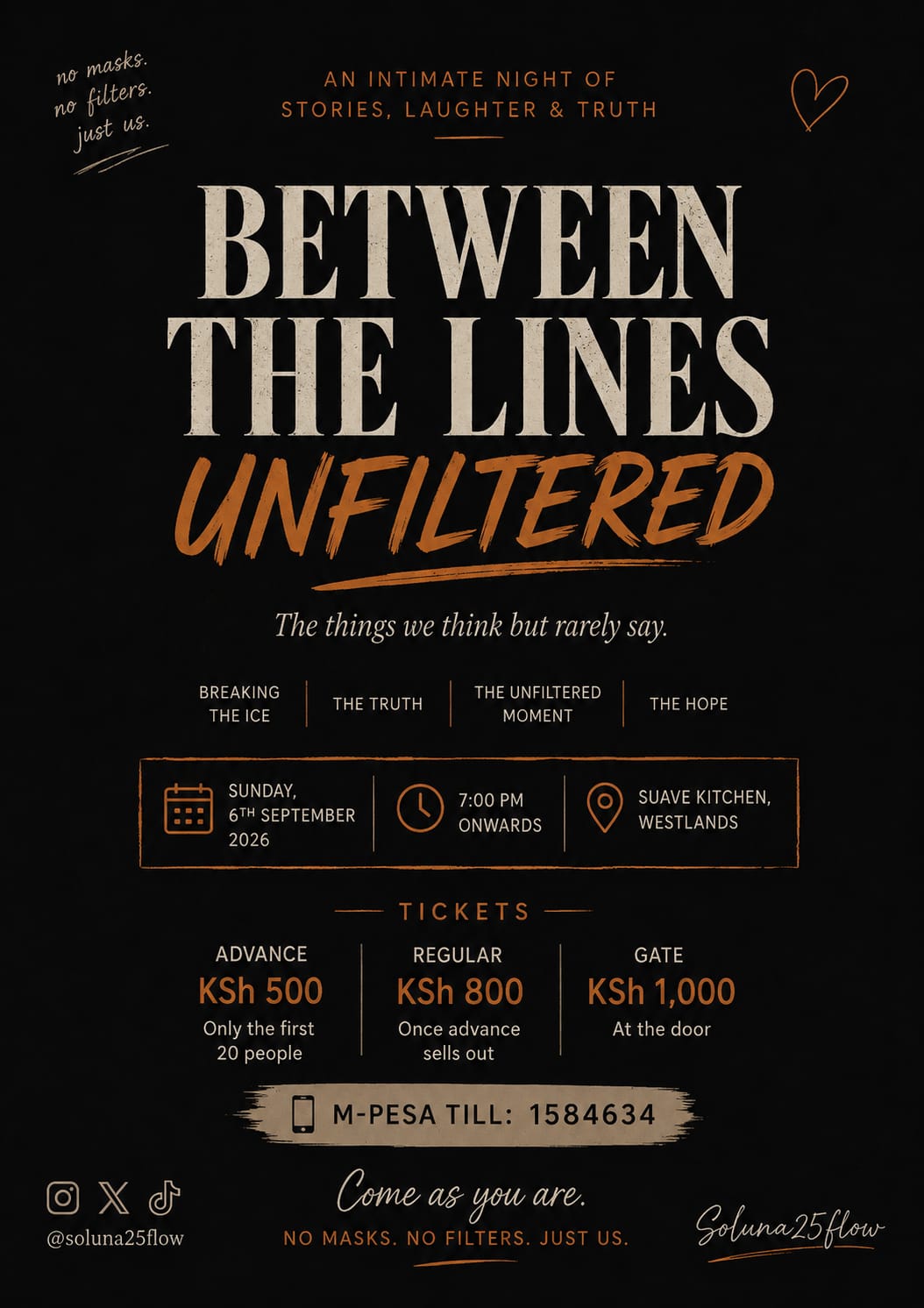 WESTLANDS: Between The Lines Unfiltered 6th Sep
