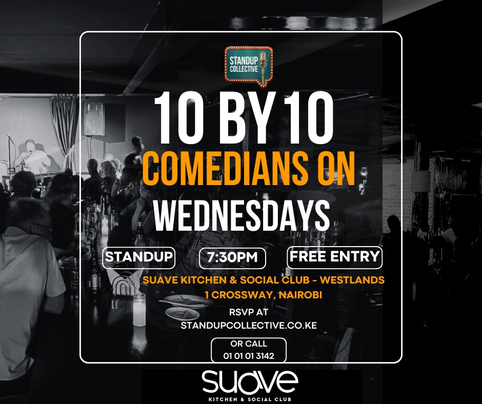 WESTLANDS: 10 x 10 Comedy Night 19th Aug