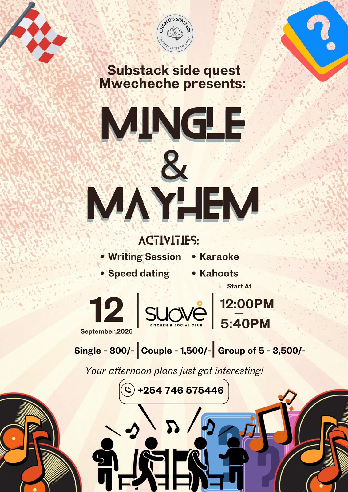 WESTLANDS: Mingle & mayhem