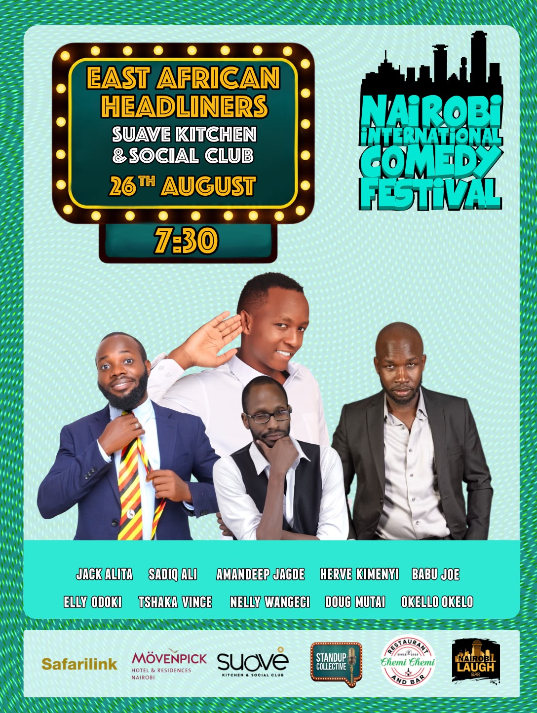 WESTLANDS:  NICF East African Headliners 26th Aug