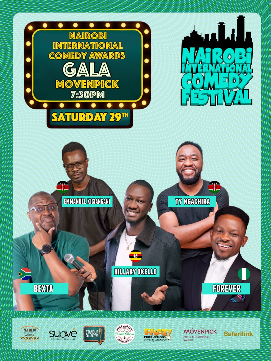 MOVENPICK: Nairobi International Comedy Awards Gala 29th Aug