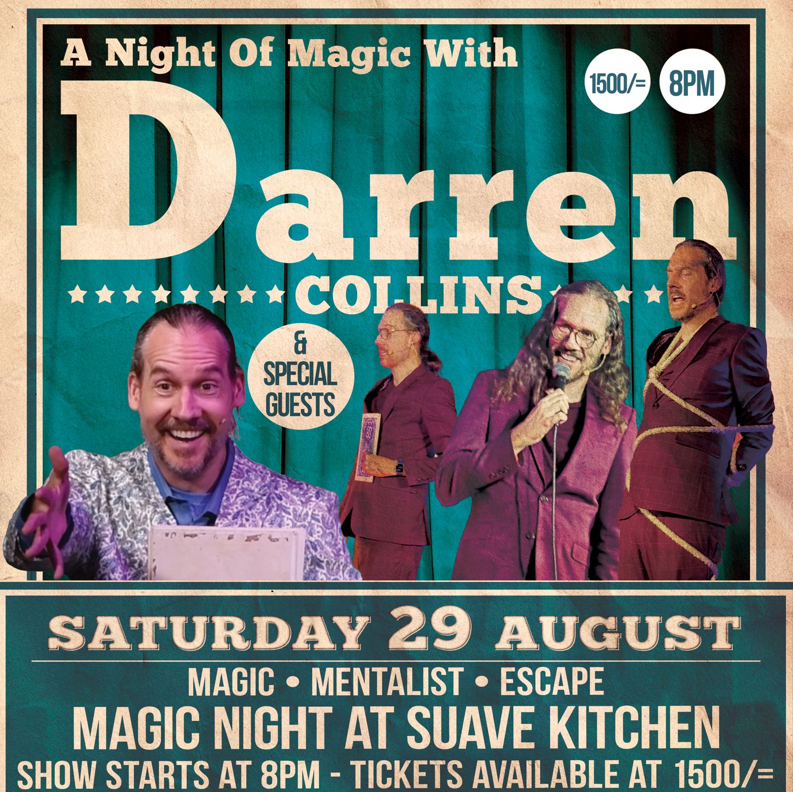 WESTLANDS: Night of Magic With Darren Collins 29th Aug